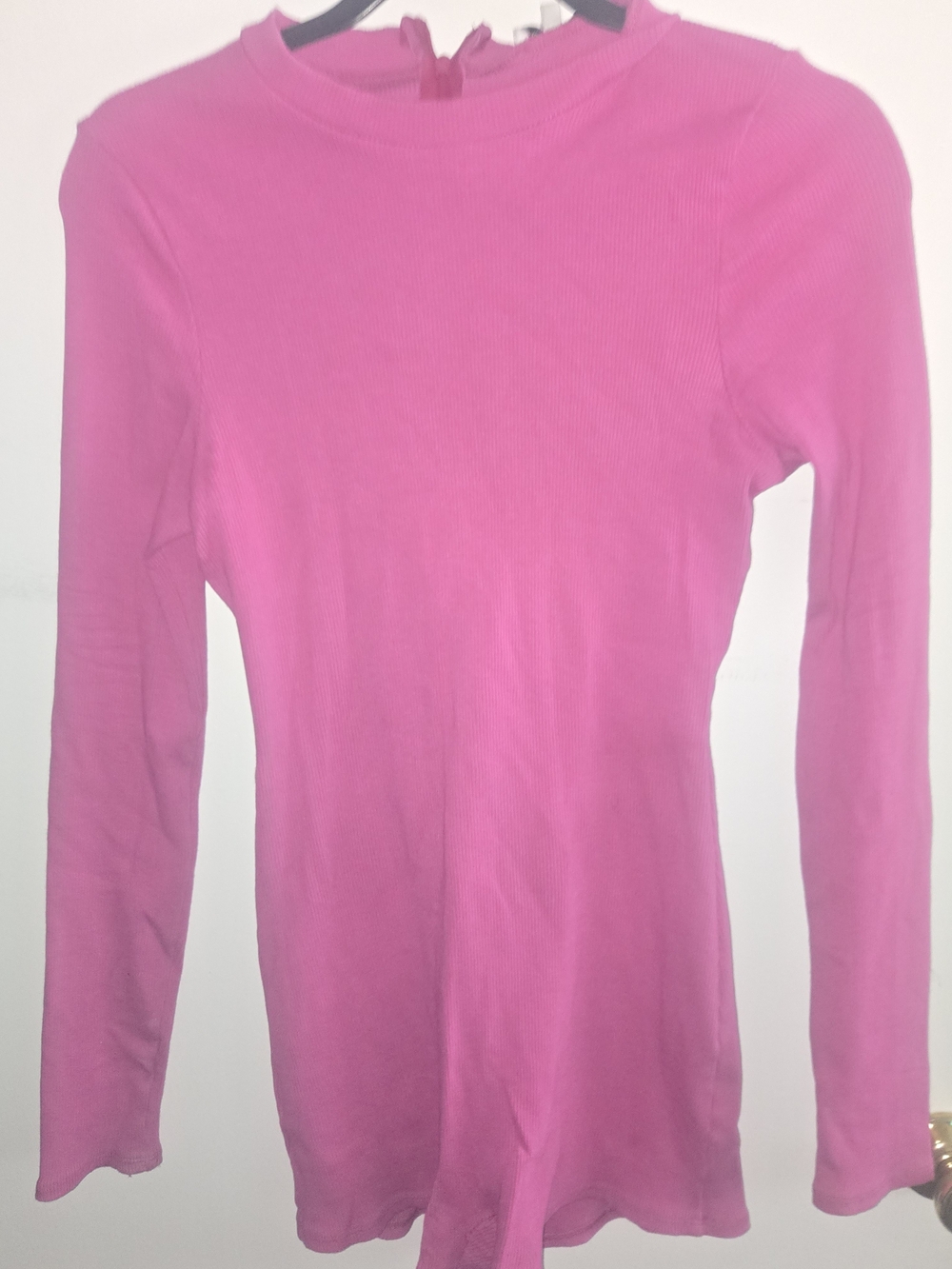 Fashion Nova Hot Pink Long Sleeve Jumpsuit Romper